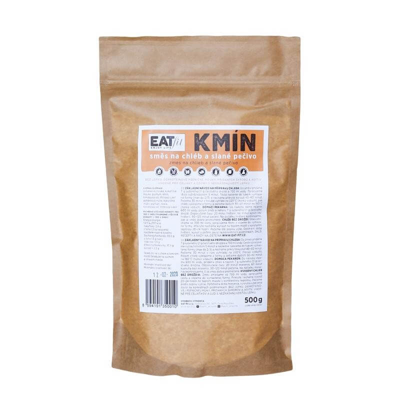 EAT-fit Bezlepkový chléb světlý s kmínem 500 g