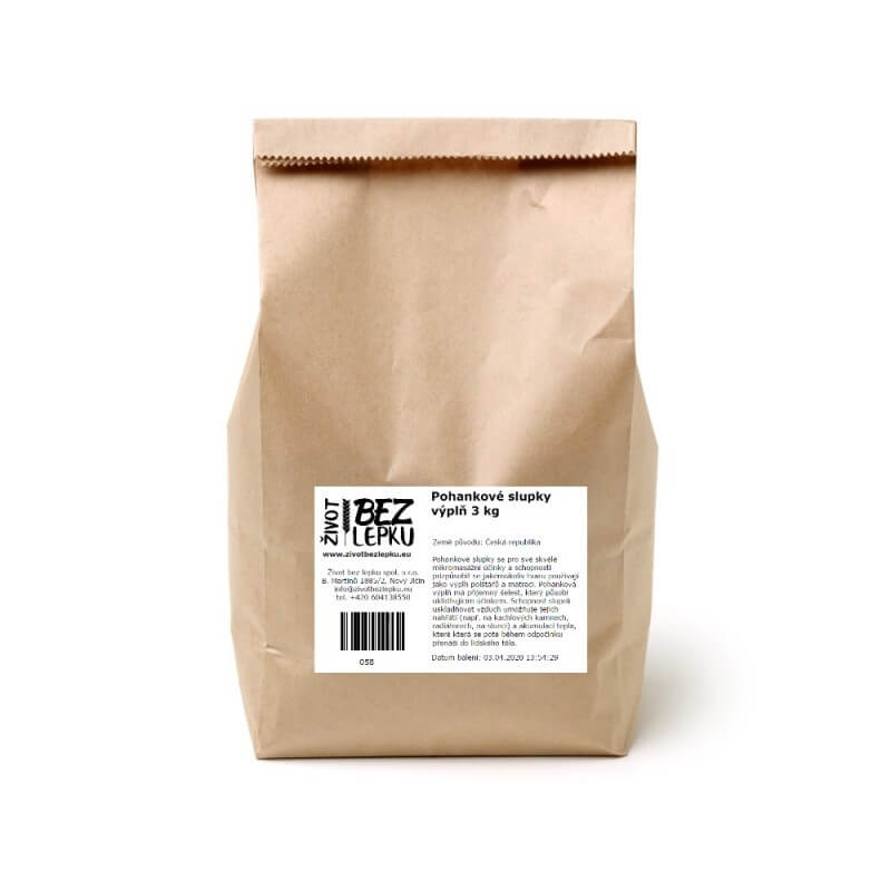 Pohankové slupky výplň 3 kg