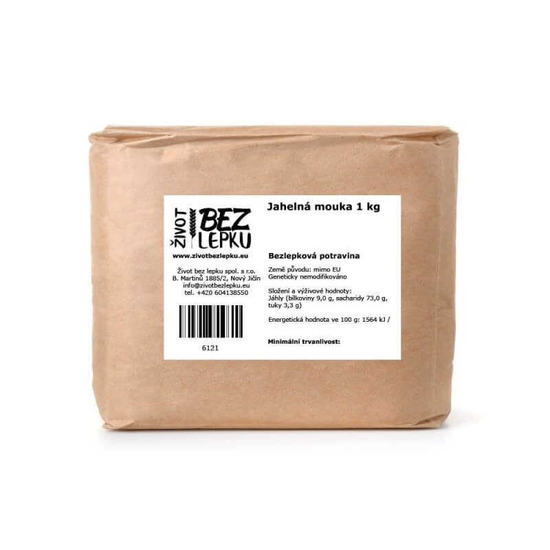 Jahelná mouka hladká 1 kg
