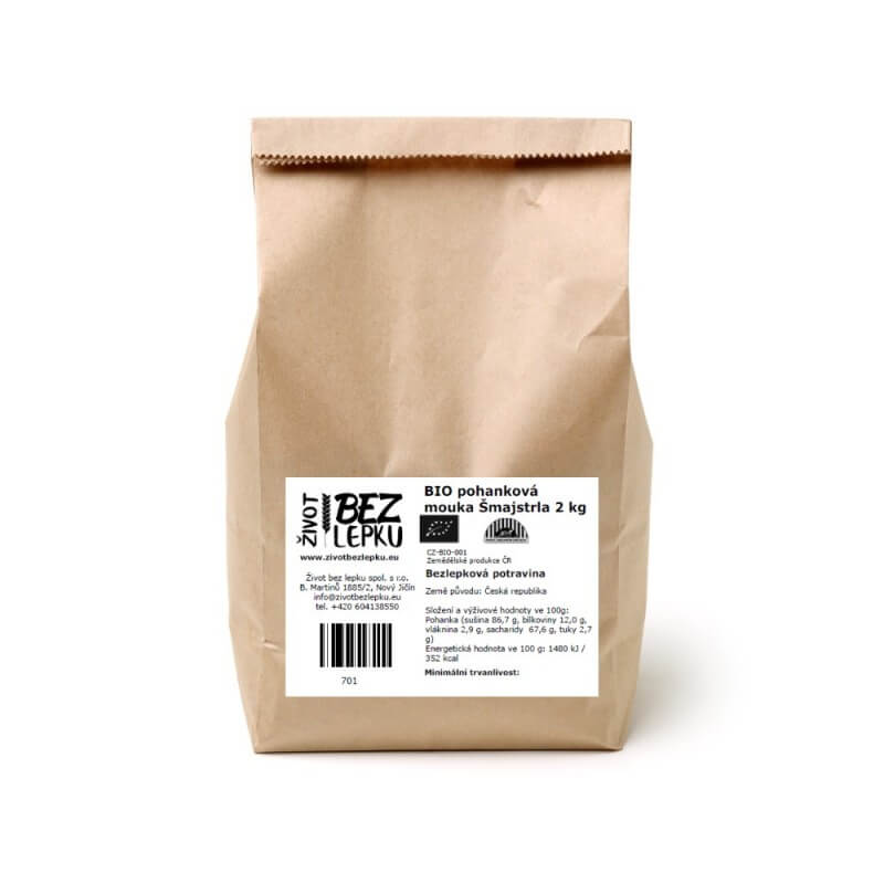 BIO pohanková mouka Šmajstrla 2 kg