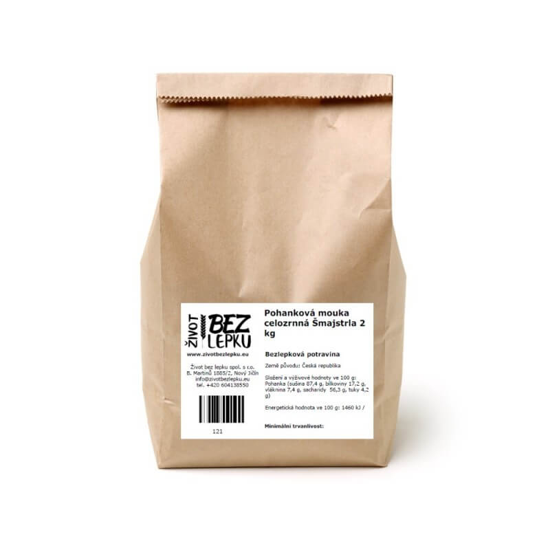 Pohánková múka celozrnná Šmajstrla 2 kg