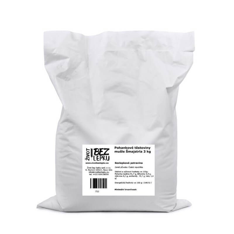 Pohankové těstoviny mušle Šmajstrla 3 kg