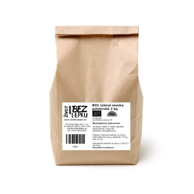 BIO ryžová múka polohrubá 2 kg