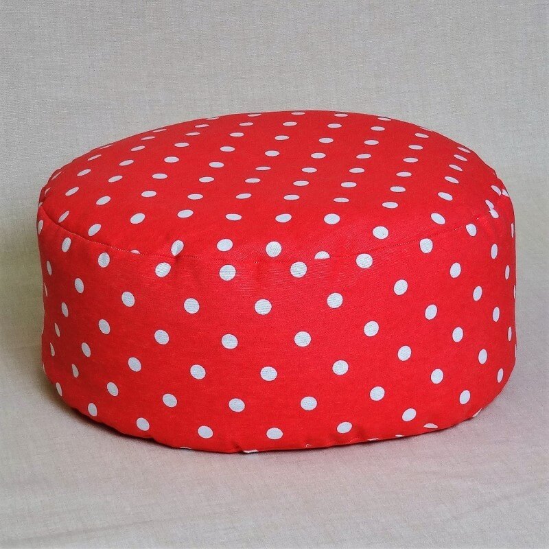 Pohánkový meditačný sedák 38 x 15 cm ružový puntík