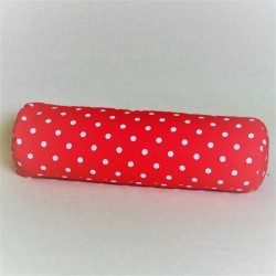 Pohánkový relaxačný valec 15 x 70 cm ružový puntík