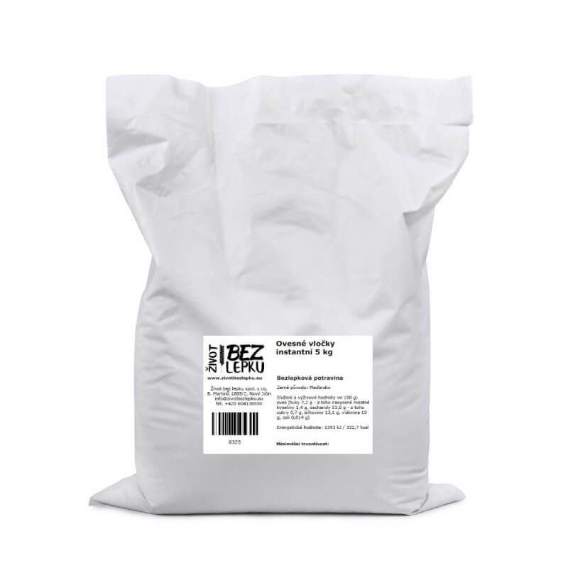 Bezlepkové ovsené vločky instantné 5 kg