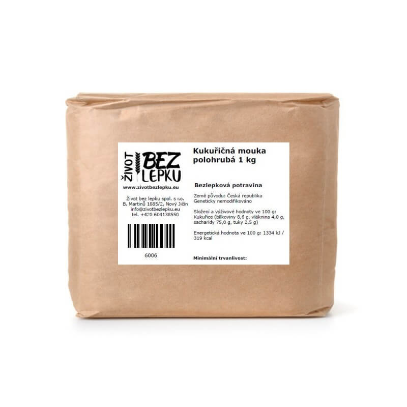 Kukuričná múka polohrubá 1 kg