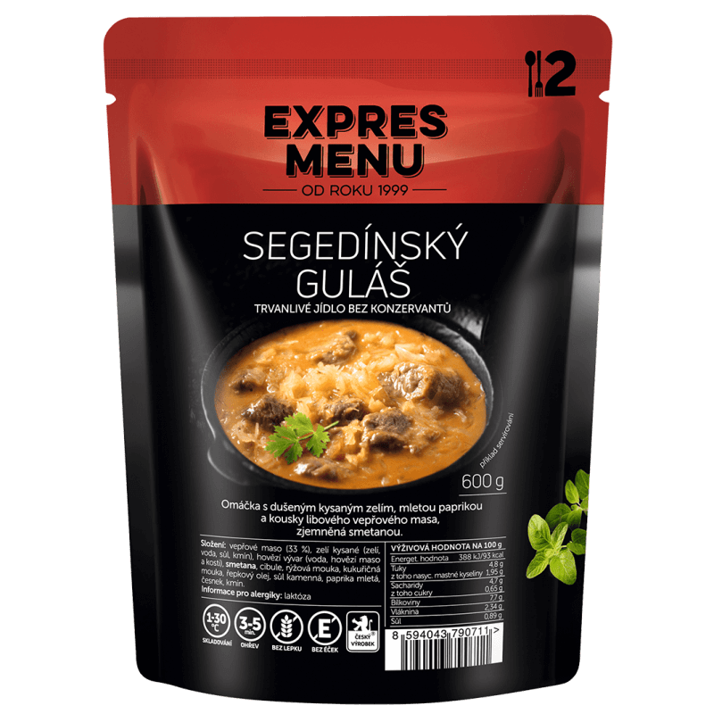 Segedínský guláš 2 porce EXPRES MENU 600 g