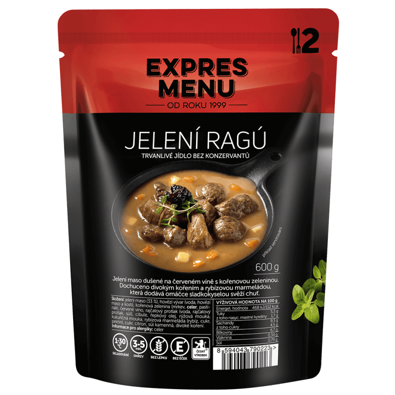 Jelení ragú 2 porce EXPRES MENU 600 g