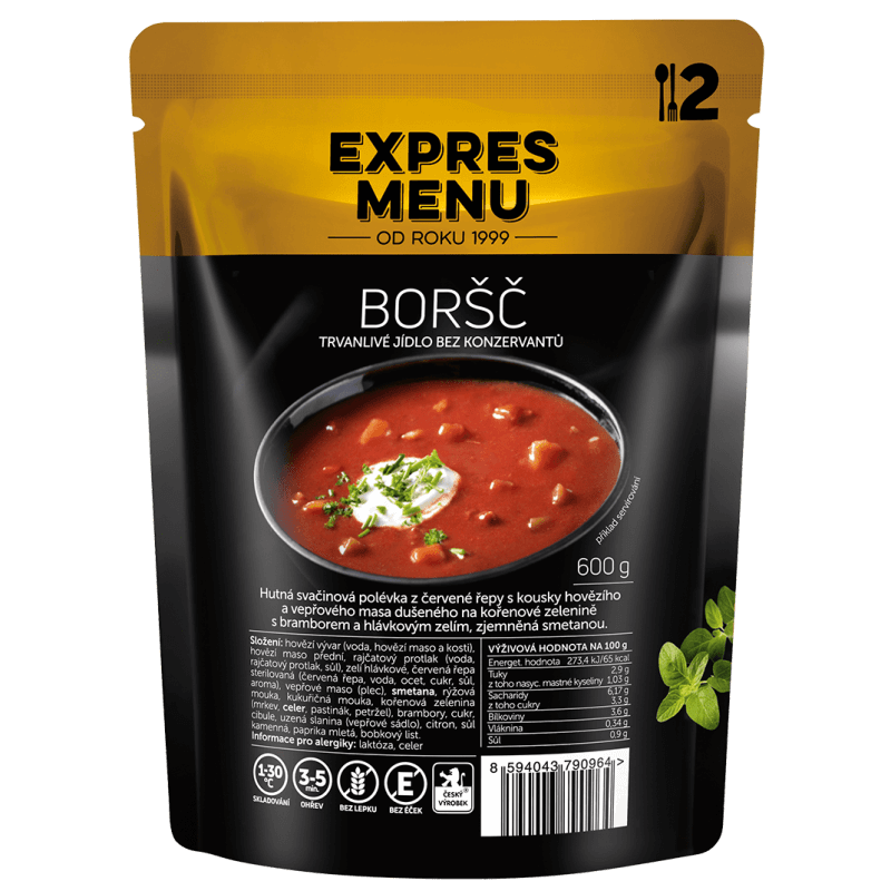 Boršč 2 porce EXPRES MENU 600 g