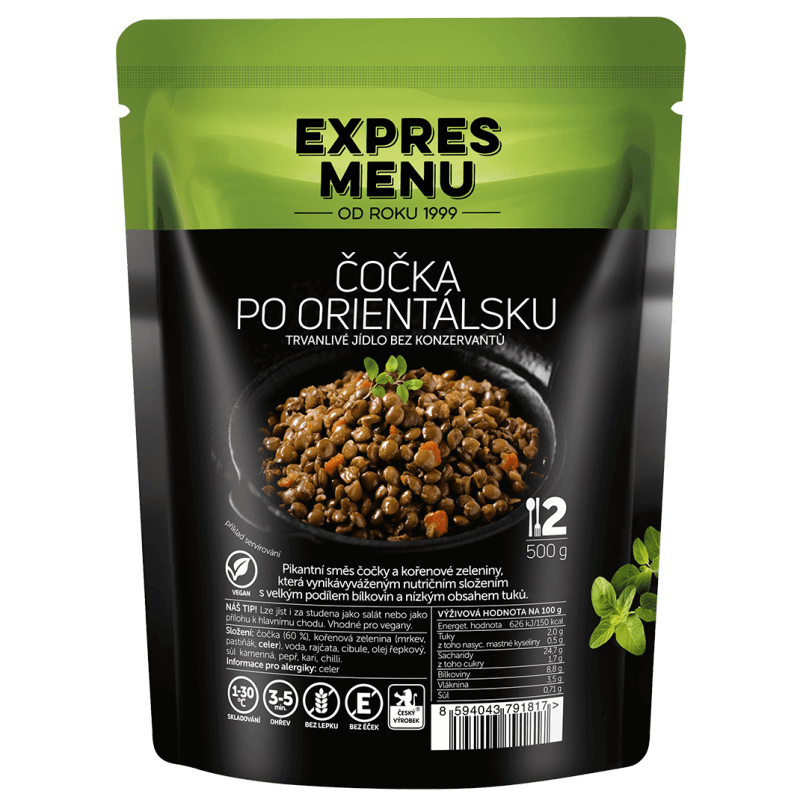 Čočka po orientálsku 2 porce EXPRES MENU 600 g