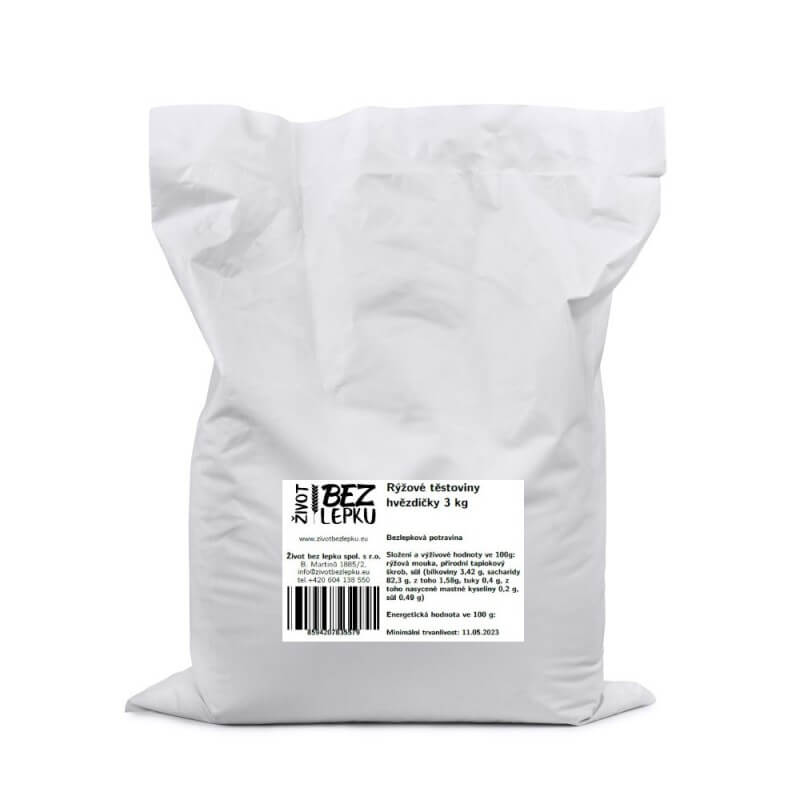 LUCKA rýžové těstoviny polévkové hvězdičky 3 kg