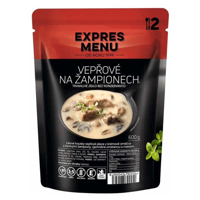 Bravčové na šampiňónoch 2 porcie EXPRES MENU 600 g