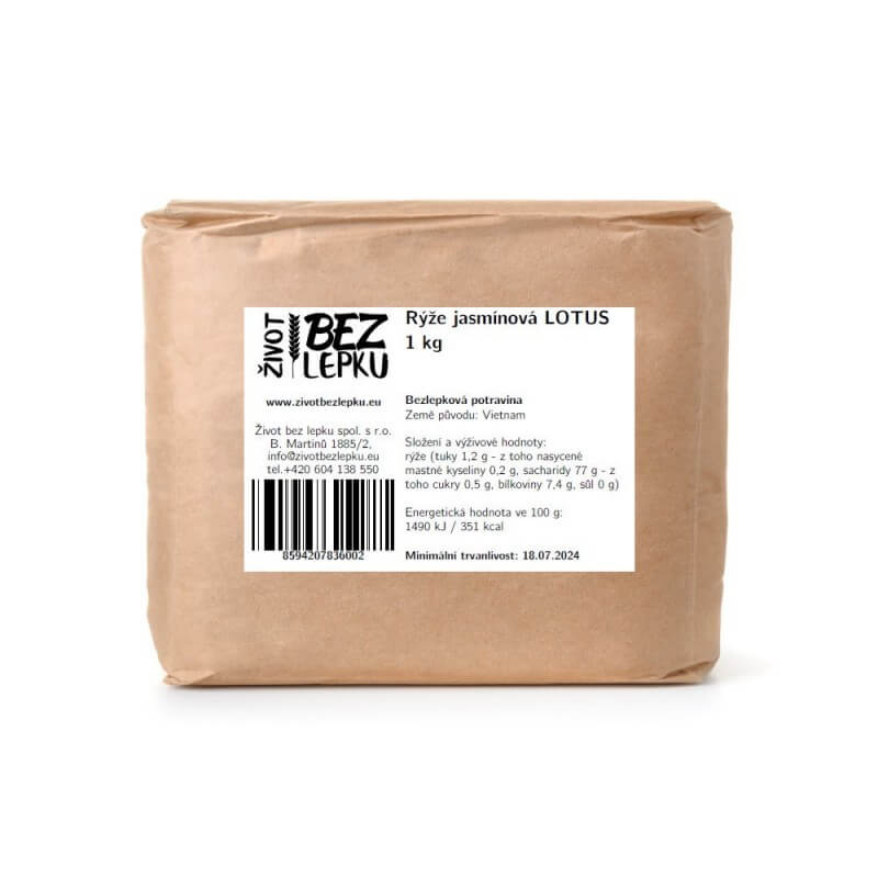 Rýže jasmínová LOTUS 1 kg