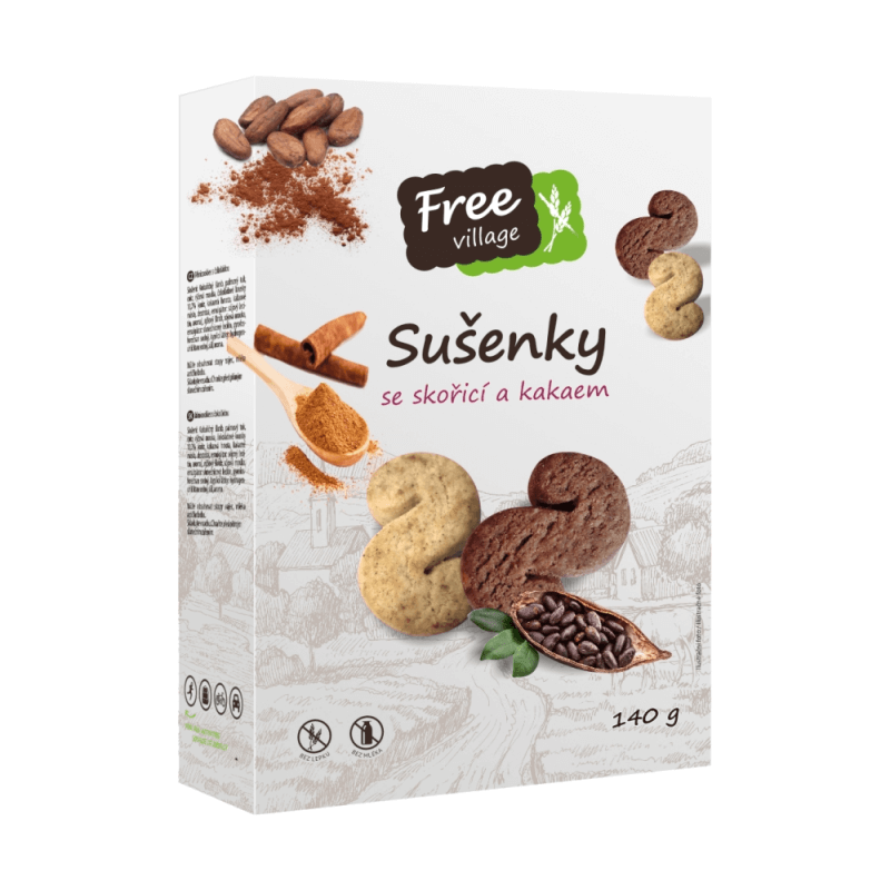 Sušienky so škoricou a kakaom 140 g