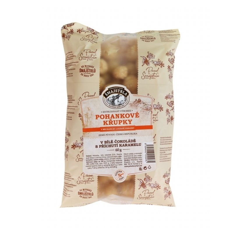 Pohankové křupky karamelové Šmajstrla 60 g