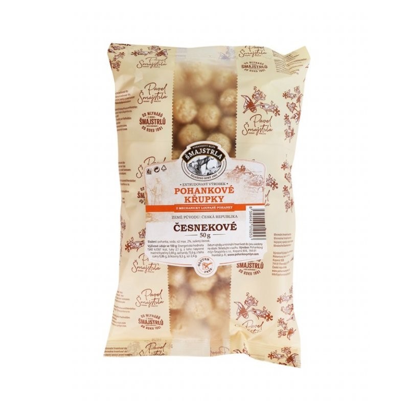 Pohankové křupky česnekové Šmajstrla 50 g