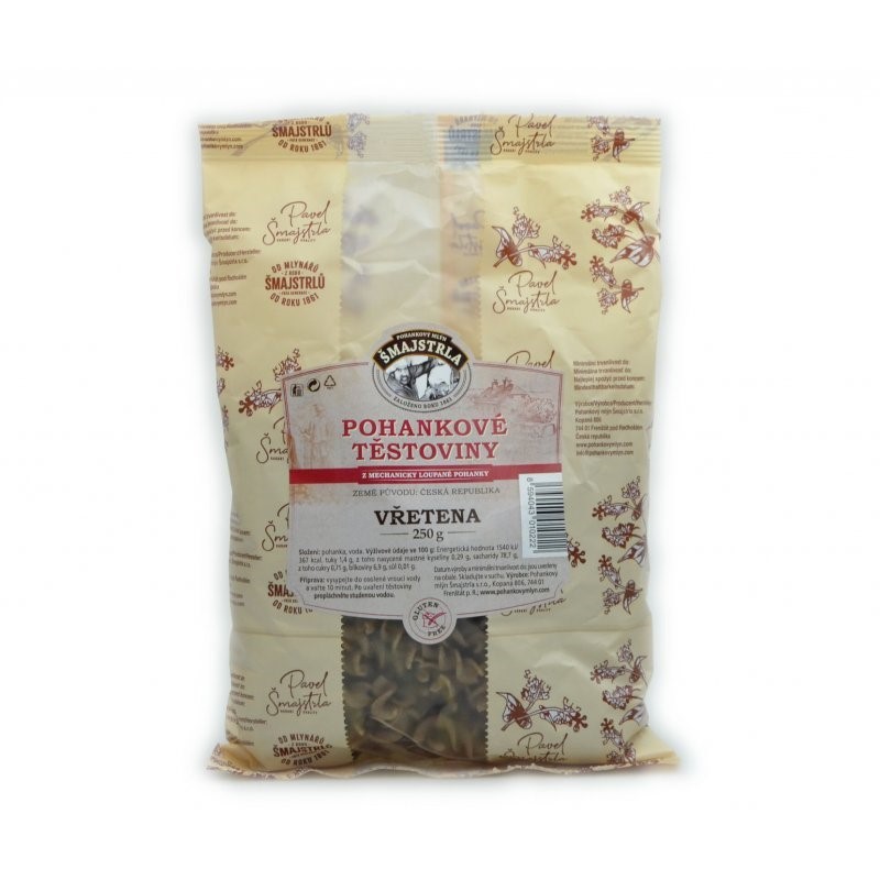 Pohankové těstoviny vřetena Šmajstrla 250 g