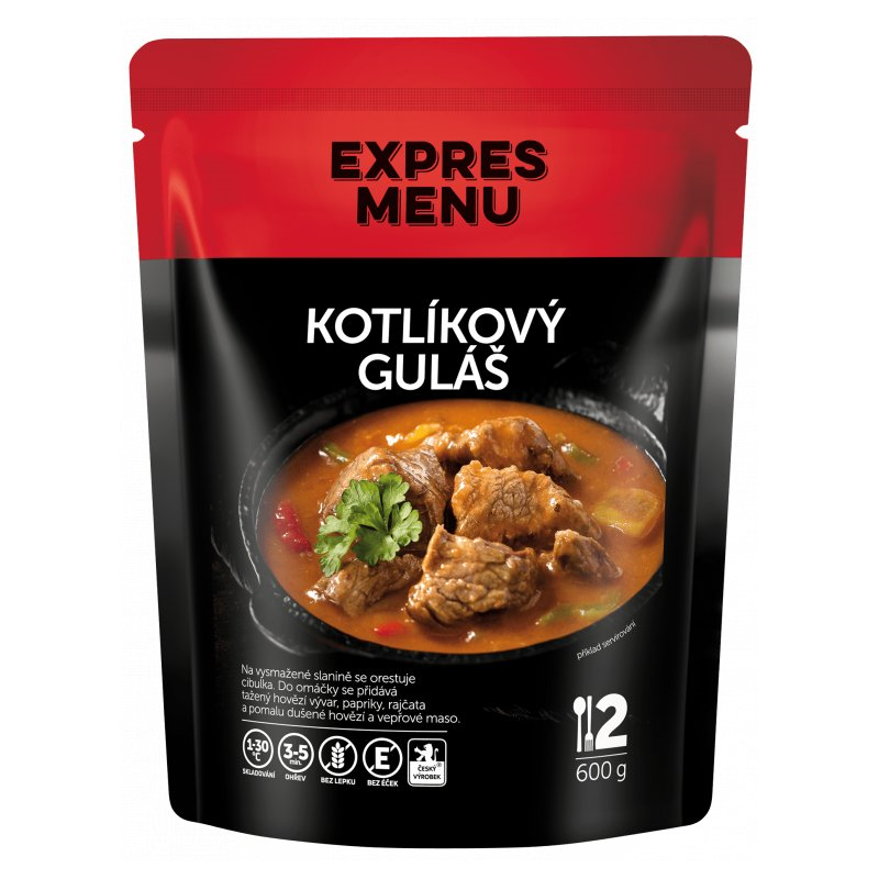 Kotlíkový guláš 2 porcie EXPRES MENU 600 g