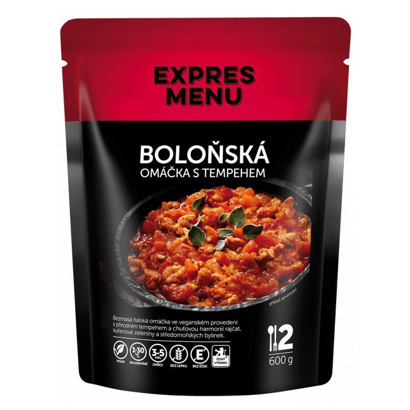 Boloňská omáčka s tempehem 2 porce EXPRES MENU 600 g