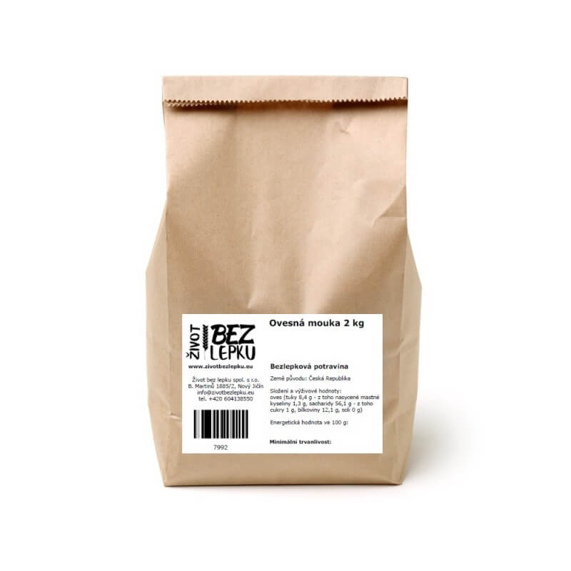 Ovesná mouka polohrubá 2 kg